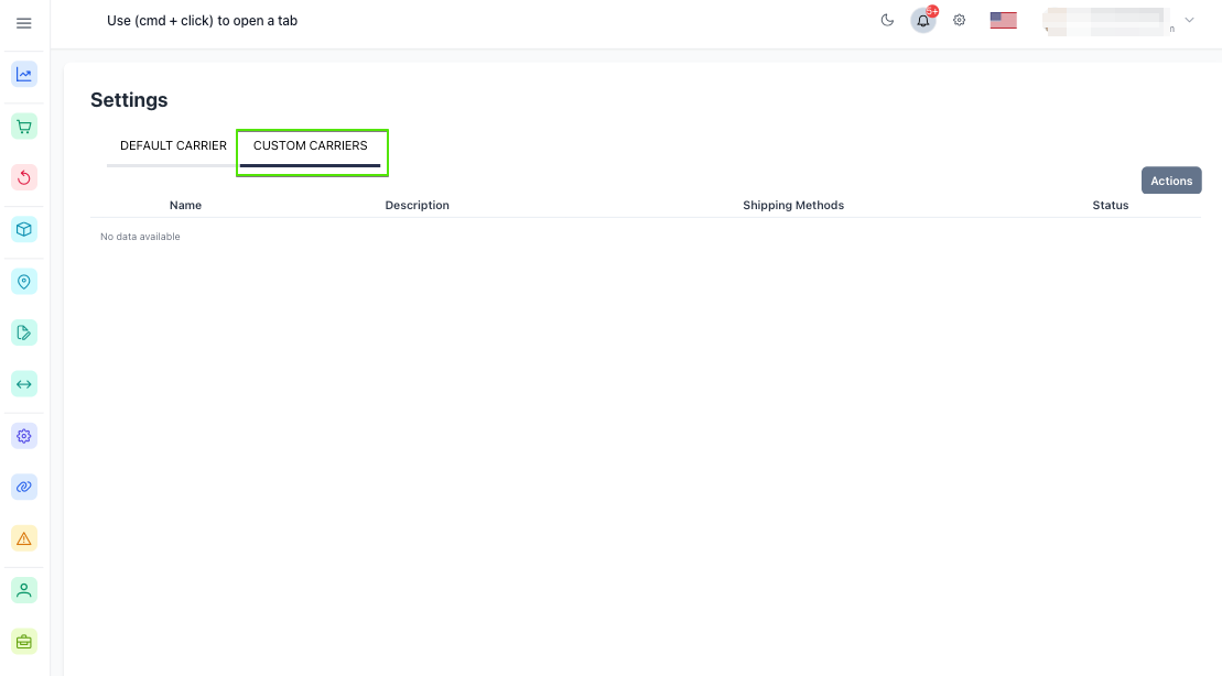 Custom Carriers List