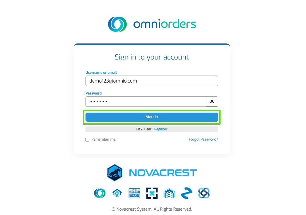 Login Sign In Button