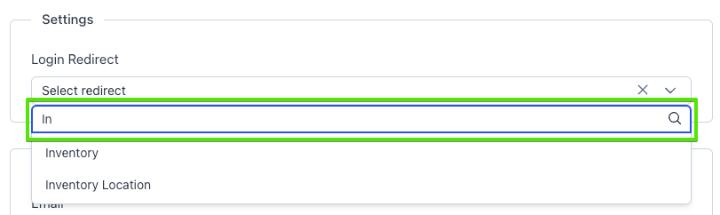 Searchable Dropdown Menu